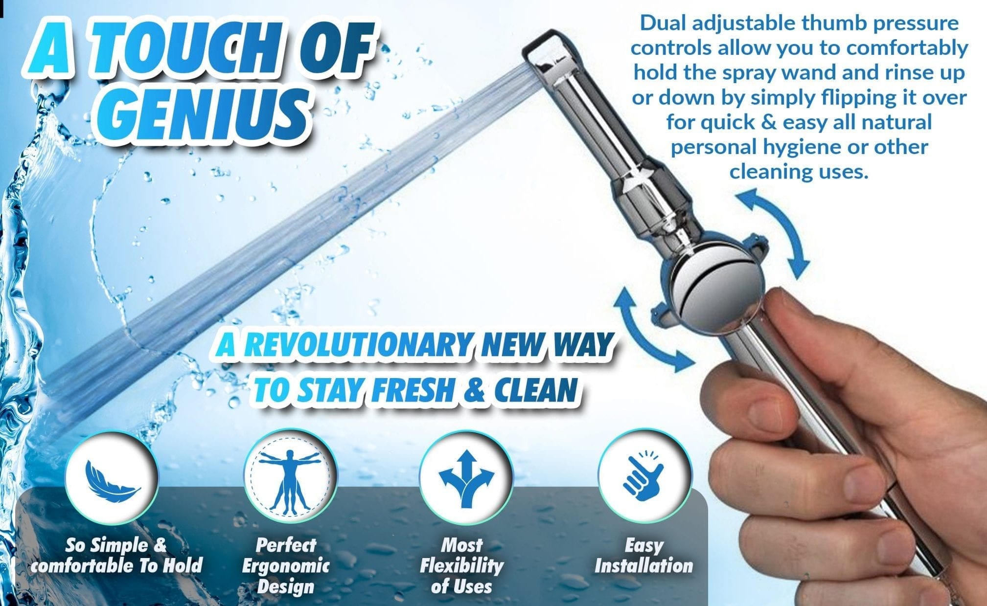 hand held bidet sprayer by Rinseworks